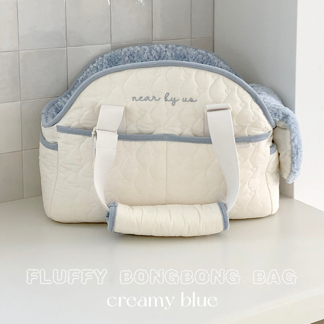 ※予約販売【near by us】fluffy bongbong bag（creamy blue）