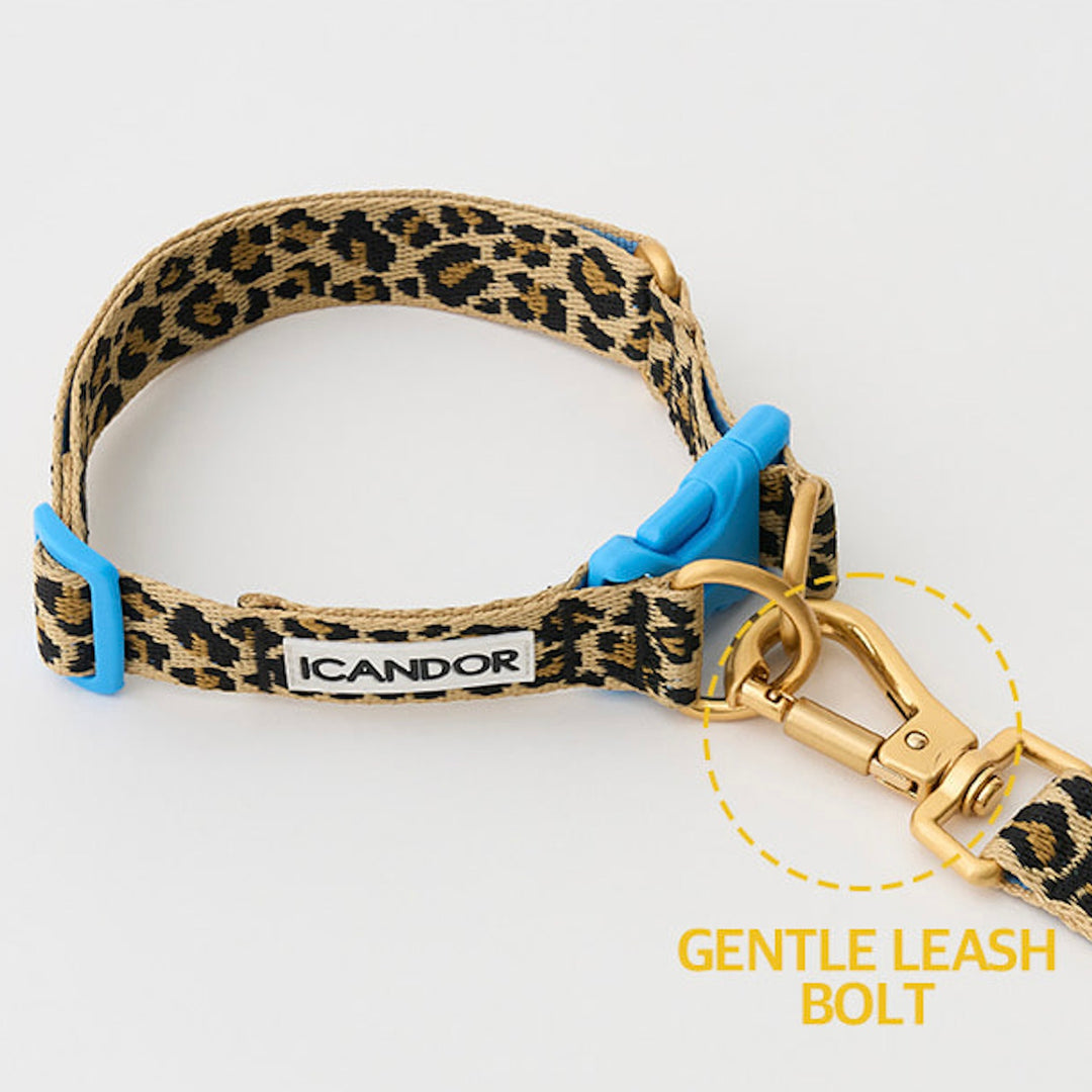 ※予約販売【iCANDOR】Gentle Collar Dual（LEOPARD）S/M