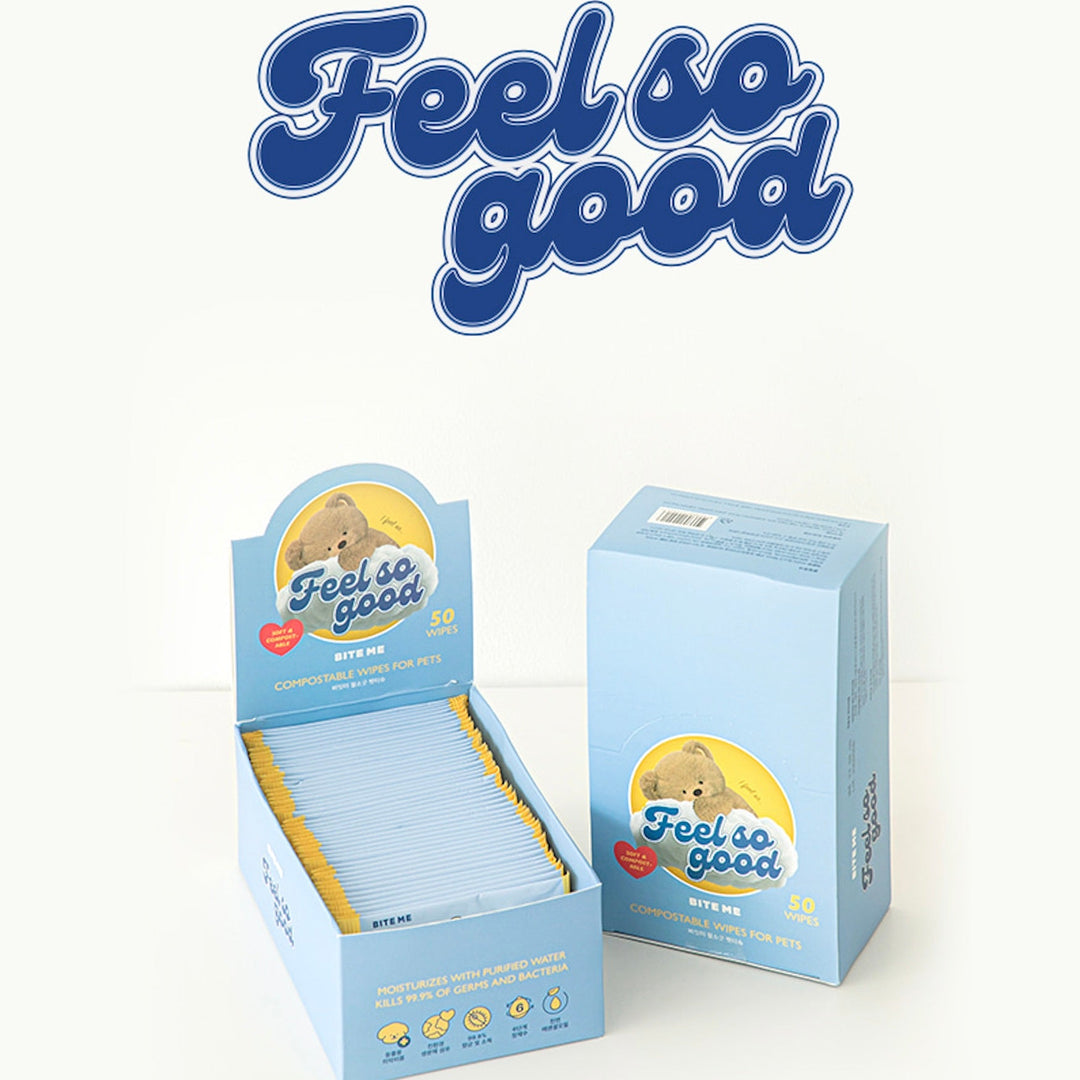 即納【BITE ME】Feel So Good Wet Tissue Portable 50pcs set