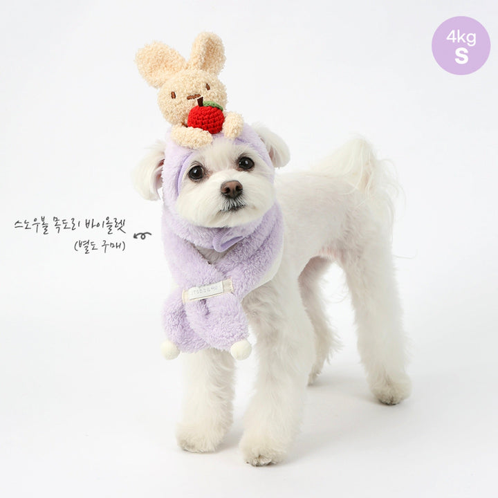 ※予約販売【ITS DOG】Apple knit Hat（Rabbit Violet）