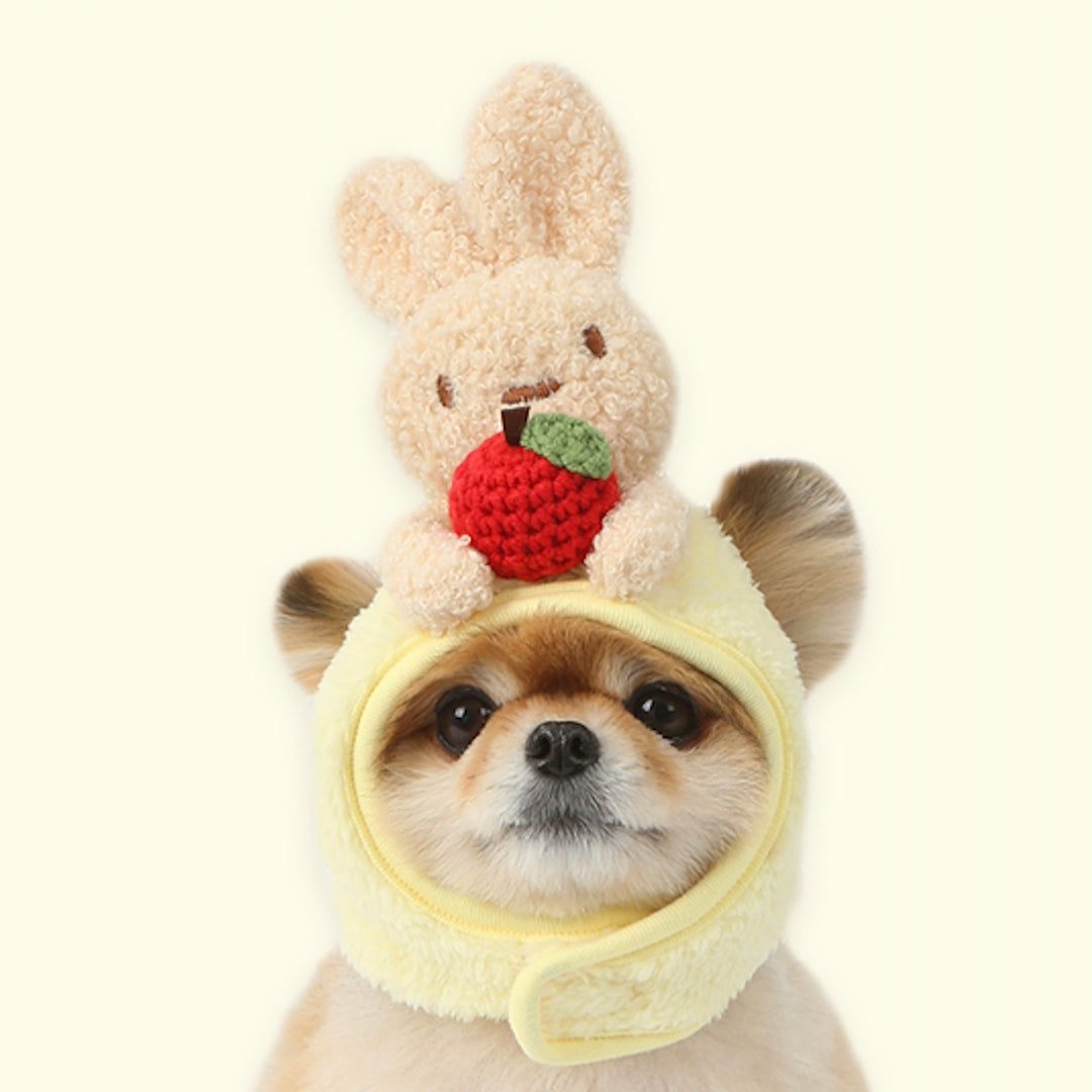 ※予約販売【ITS DOG】Apple knit Hat（Bear Pink）