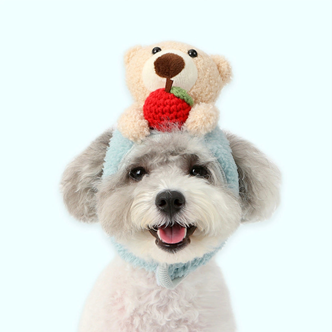 ※予約販売【ITS DOG】Apple knit Hat（Bear Mint）