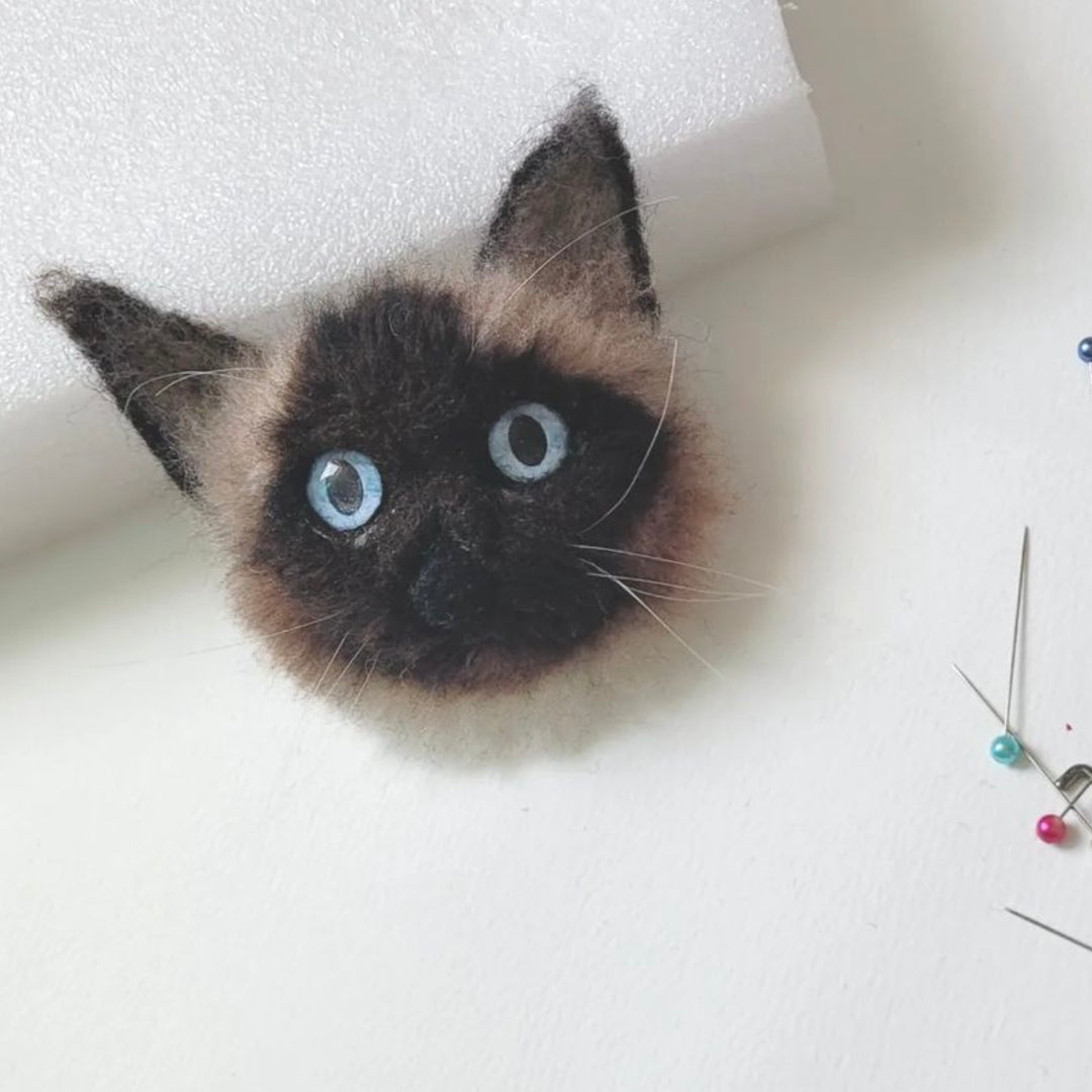 ※予約販売【needle felt】Wool Doll Key Ring（Cat）