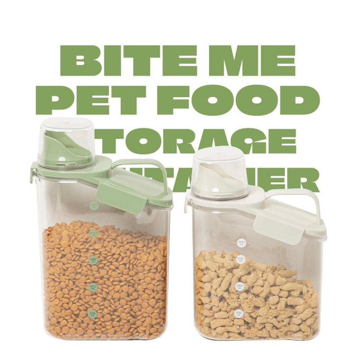 即納【BITE ME】Sealed dog / cat food storage