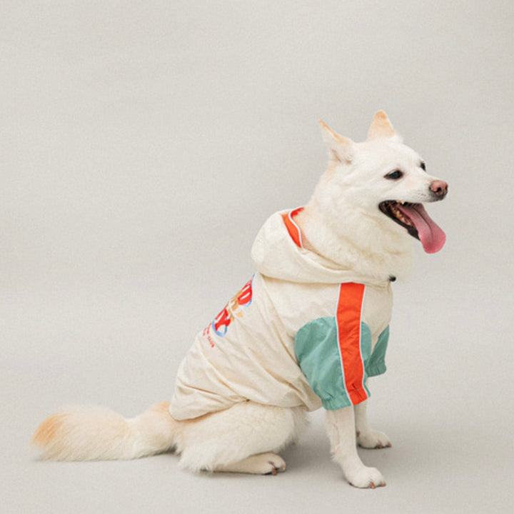 ※予約販売【BITE ME】Runday Wind Breaker - Large Dog（Ivory）