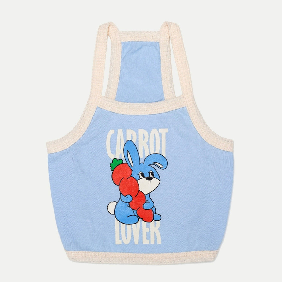 ※予約販売【andblank】Carrot Bunny crop top（Skyblue）