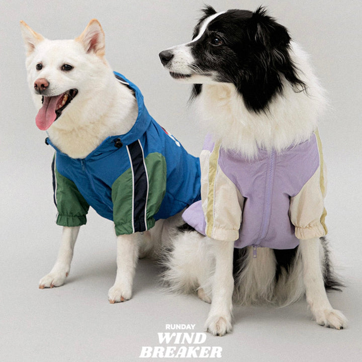 ※予約販売【BITE ME】Runday Wind Breaker - Large Dog（Lavender）