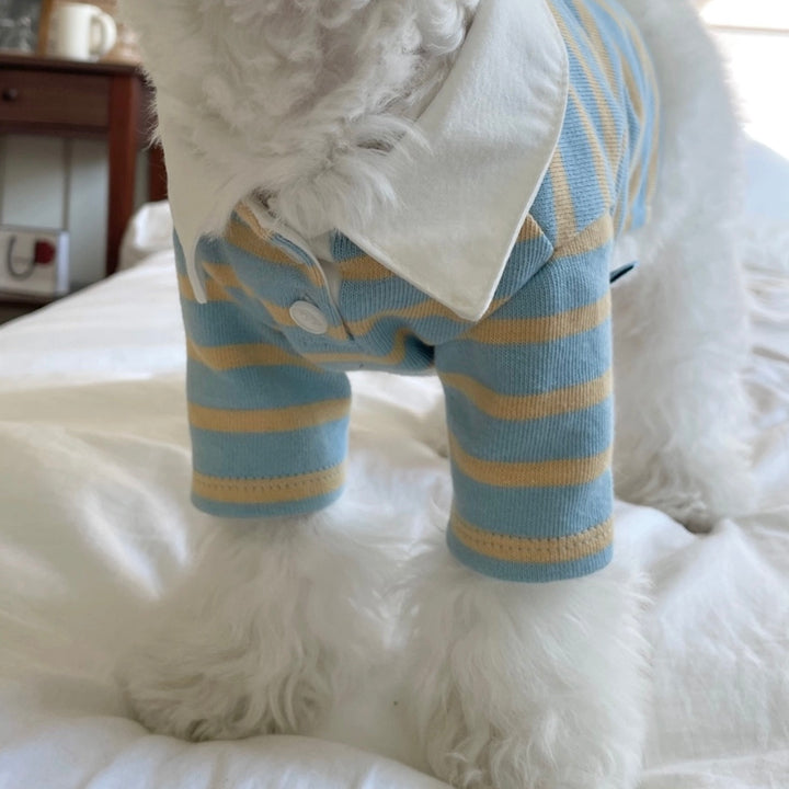 ※予約販売【FREDDIE TALE】Petit striped rugby shirt（Blue）