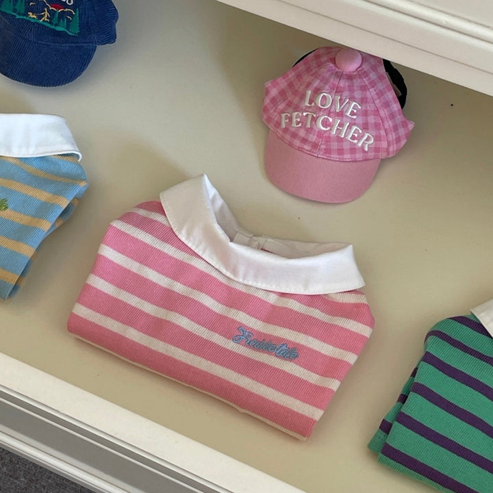 ※予約販売【FREDDIE TALE】Petit striped rugby shirt（Pink）