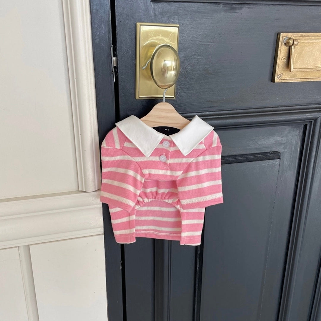 ※予約販売【FREDDIE TALE】Petit striped rugby shirt（Pink）
