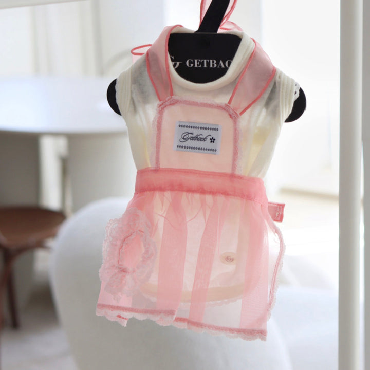 ※予約販売【GET BACK】baby apron one piece（Pink）