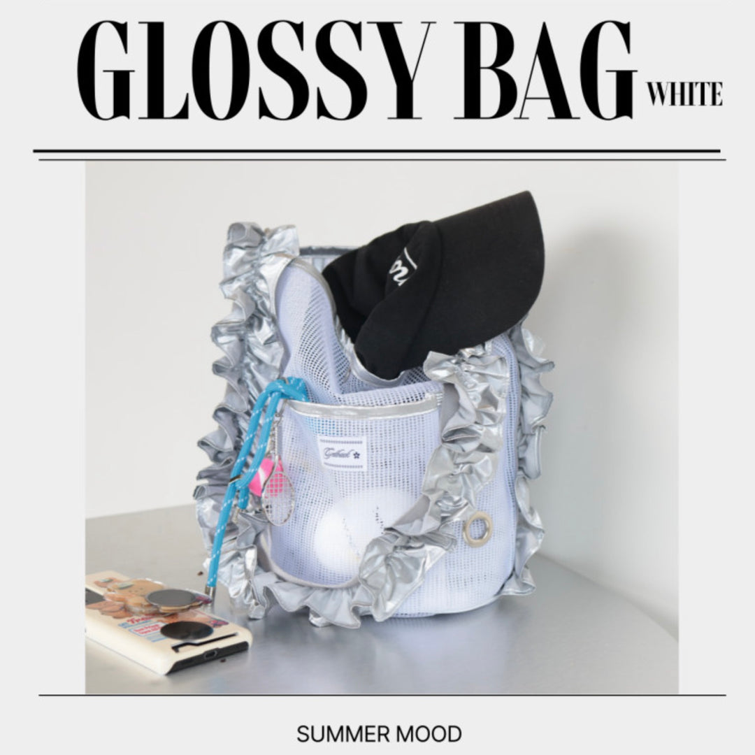 ※予約販売【GET BACK】Luv glossy walking bag（White）