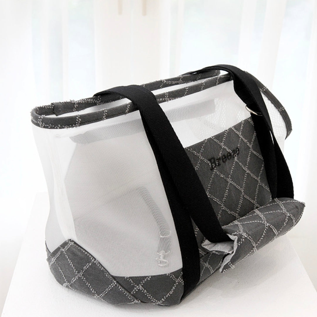 ※予約販売【WandookongMom】Air Breeze Quilting Diamond Bag ネーム刺繍入りキャリーバッグ（Charcoal Gray）