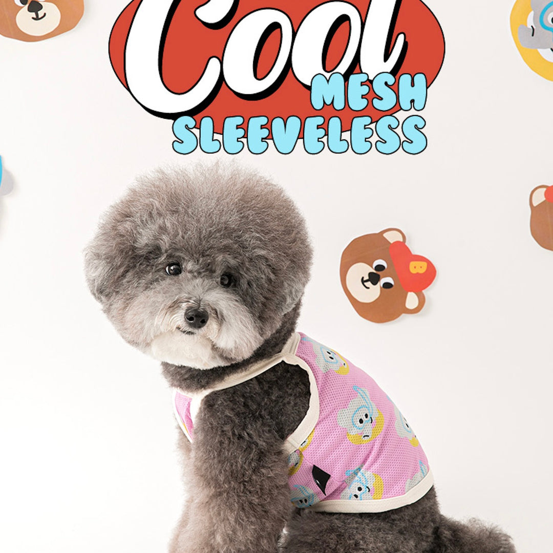 ※予約販売【BITE ME】Friends Cool Mesh sleeveless（Bear）