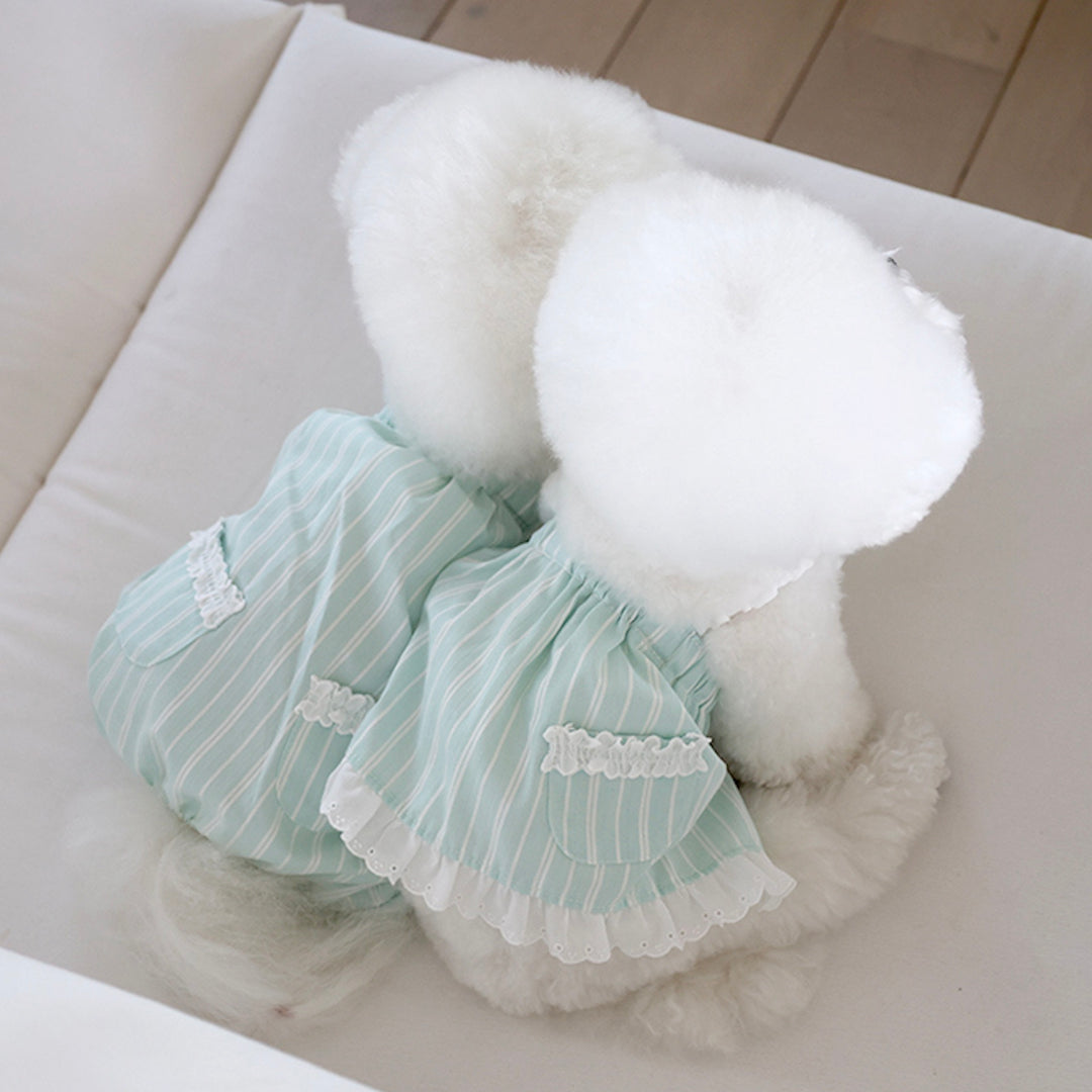 ※予約販売【near by us】chouchou romper（baby mint）