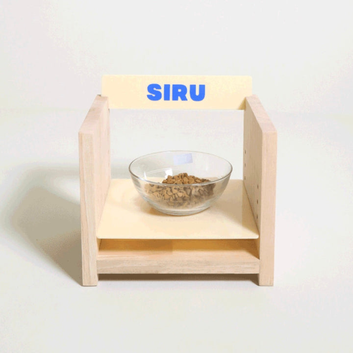 ※予約販売【Amob】Puppy Naming Tableware Wood Table（小型犬・猫用）