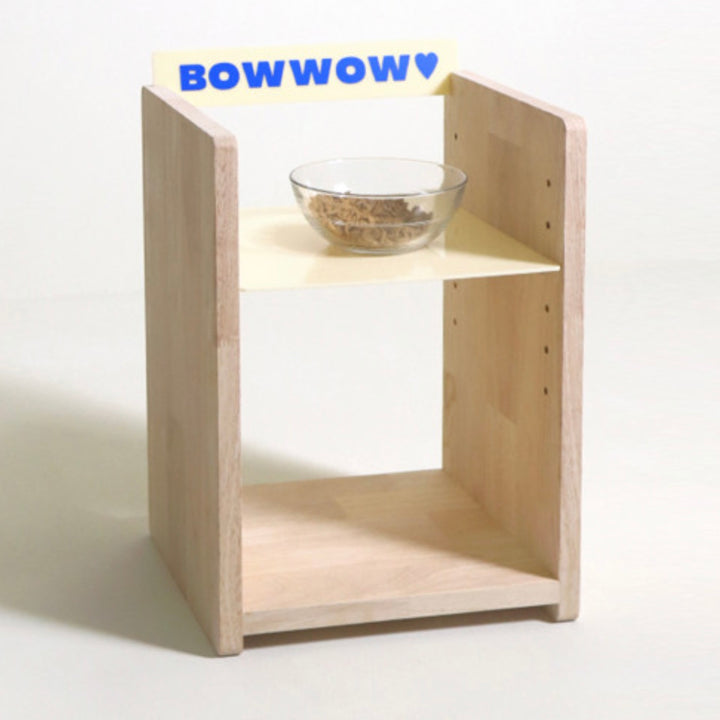 ※予約販売【Amob】Puppy Naming Tableware Wood Table（中型犬・大型犬用）