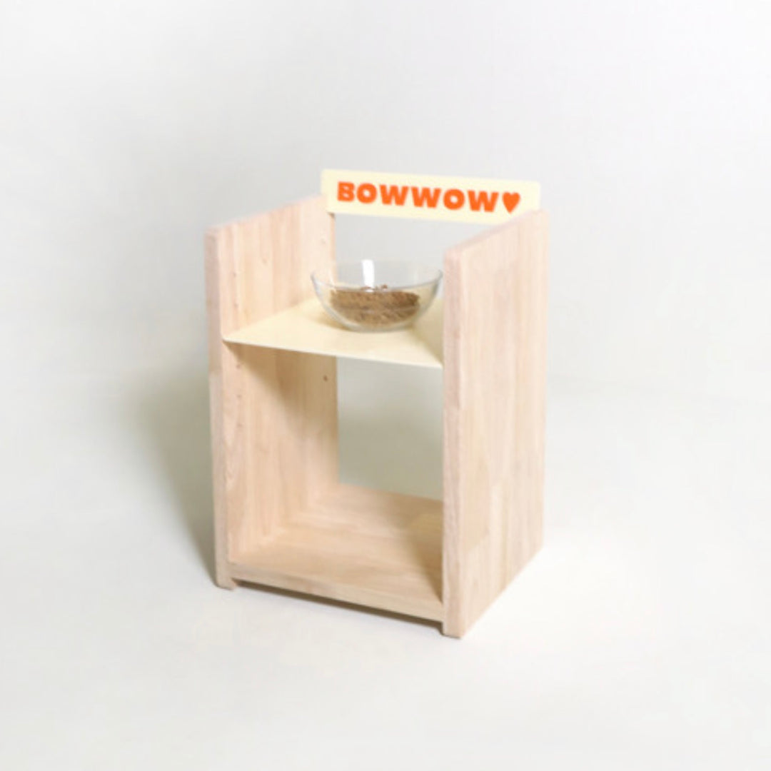 ※予約販売【Amob】Puppy Naming Tableware Wood Table（中型犬・大型犬用）