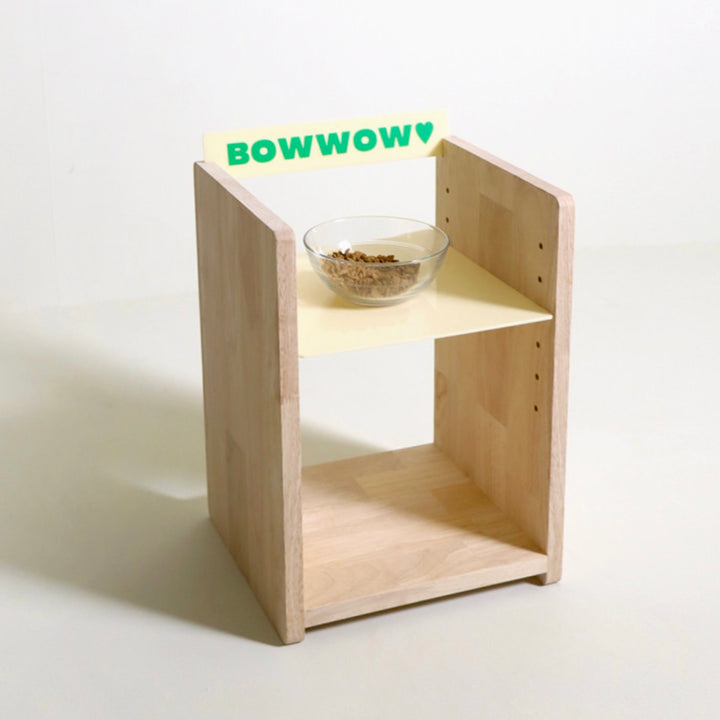 ※予約販売【Amob】Puppy Naming Tableware Wood Table（中型犬・大型犬用）