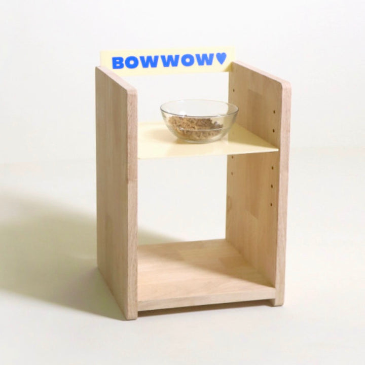 ※予約販売【Amob】Puppy Naming Tableware Wood Table（中型犬・大型犬用）