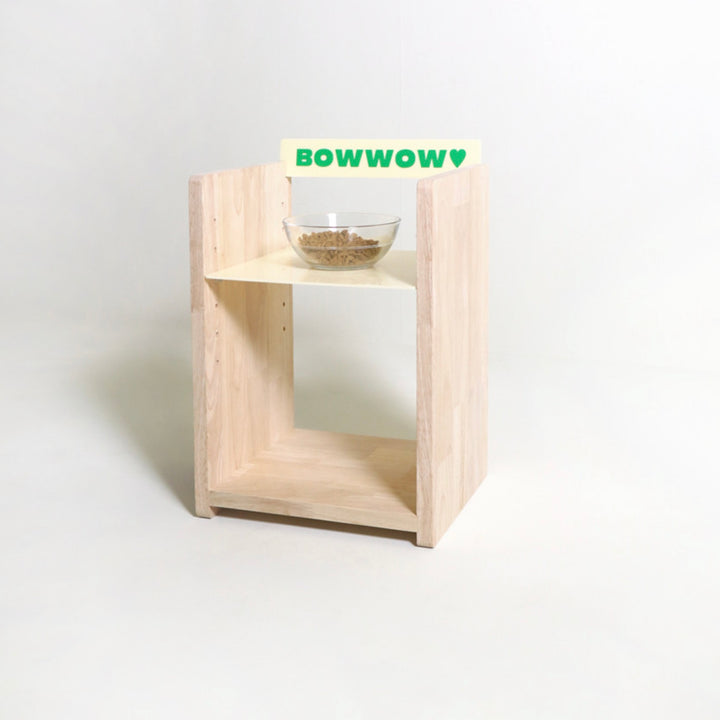 ※予約販売【Amob】Puppy Naming Tableware Wood Table（中型犬・大型犬用）