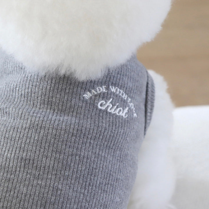 ※予約販売【Chiot】Soft Sleeveless Half Zip up（Soft Gray）