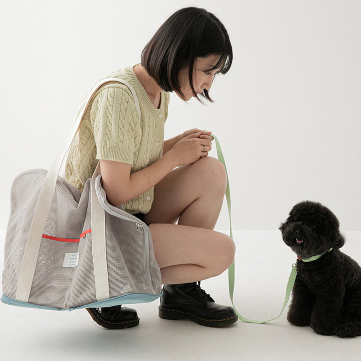 ※予約販売【BITE ME】Pocket Pop Foldable Mesh-Bag（Mint Gray）