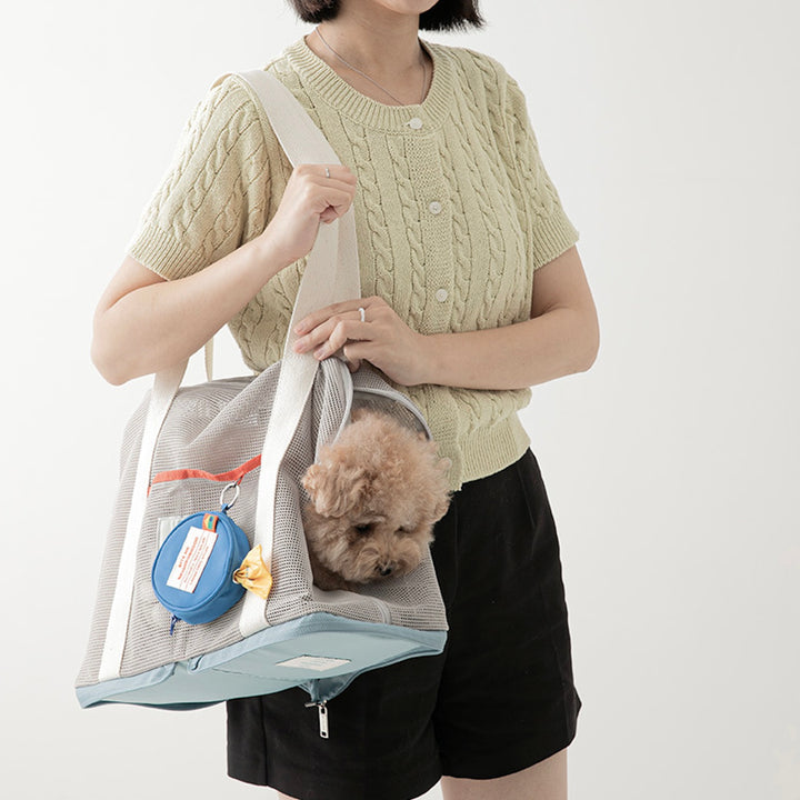 ※予約販売【BITE ME】Pocket Pop Foldable Mesh-Bag（Mint Gray）