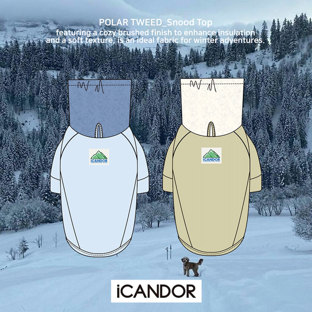 ※予約販売【iCANDOR】POLAR TWEED SNOOD TOP（SANDY BEIGE）