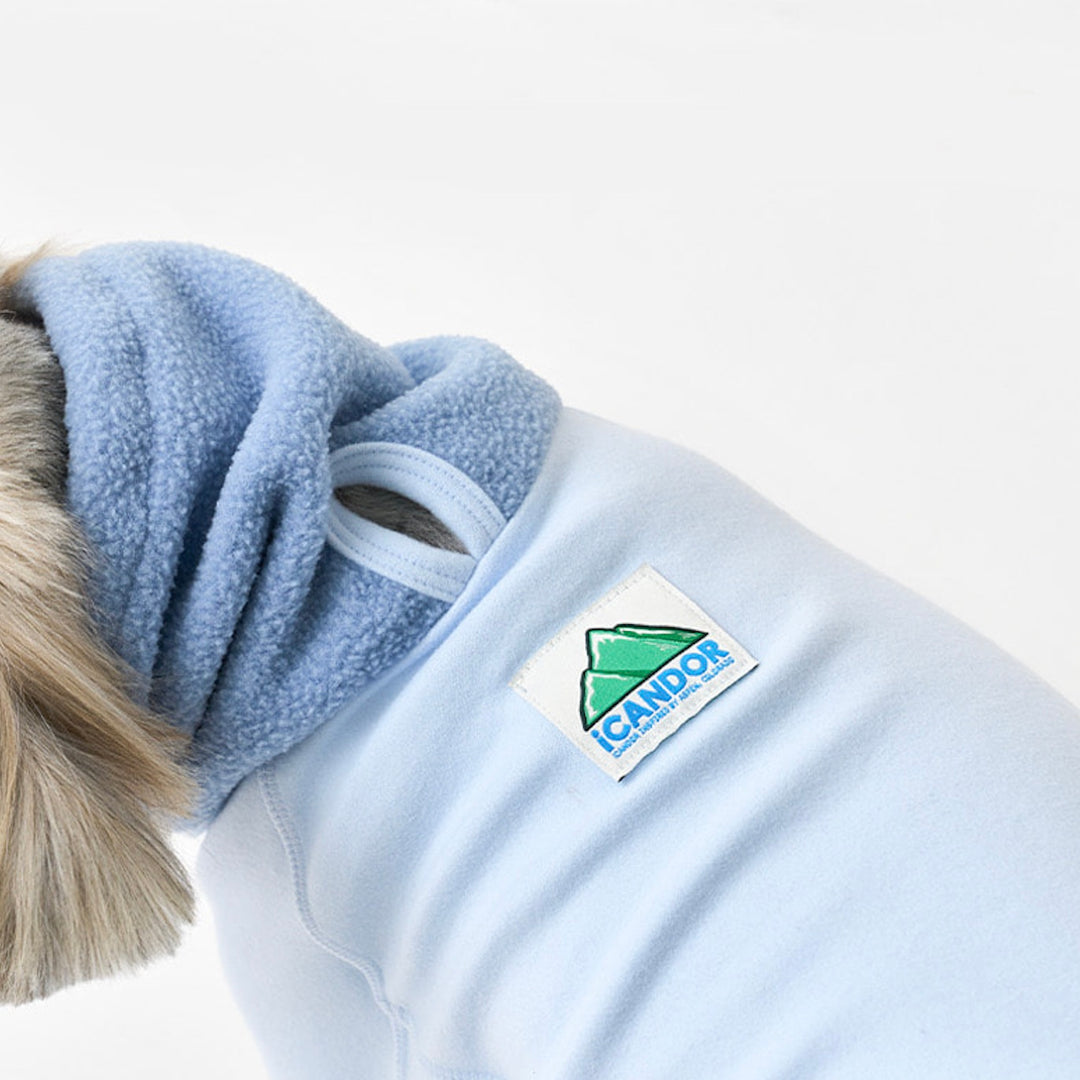 ※予約販売【iCANDOR】POLAR TWEED SNOOD TOP（CLOUD BLUE）