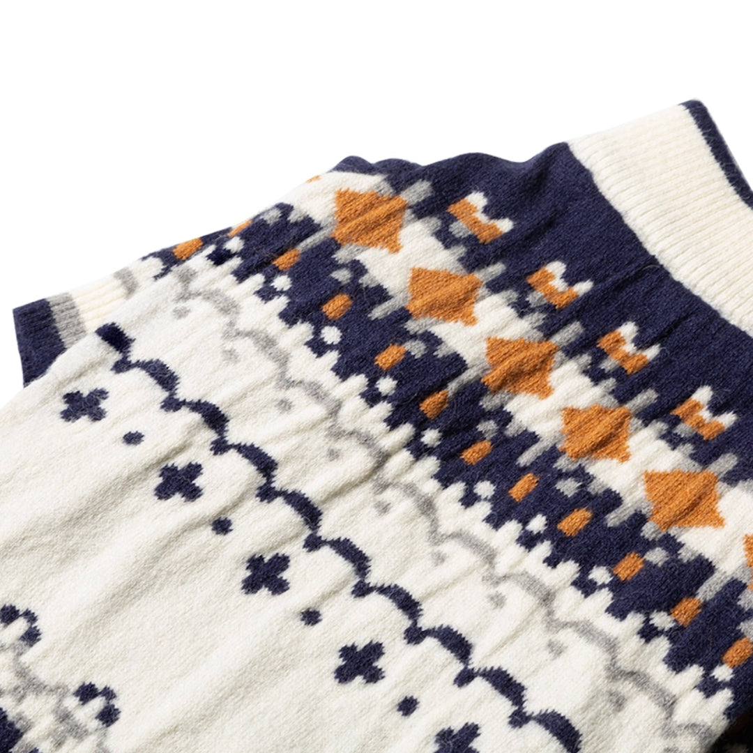 ※予約販売【andblank】andblank × URAGO Jaquard Nordic Knit（Ivory）