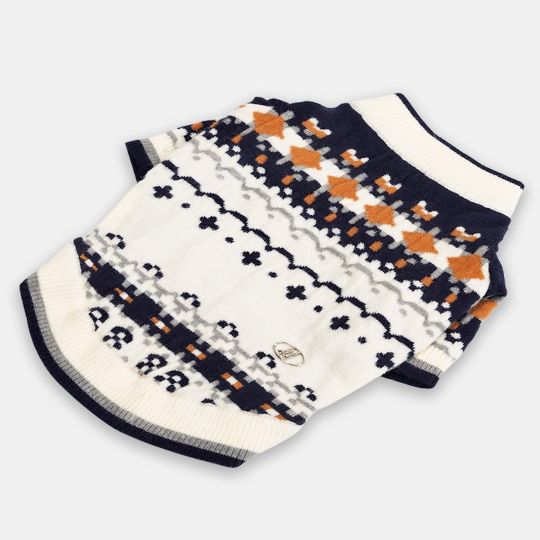 ※予約販売【andblank】andblank × URAGO Jaquard Nordic Knit（Ivory）