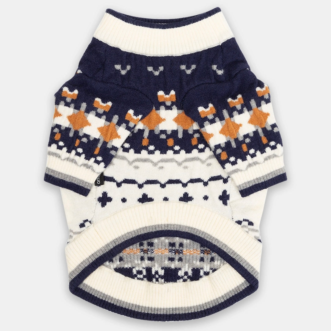 ※予約販売【andblank】andblank × URAGO Jaquard Nordic Knit（Ivory）