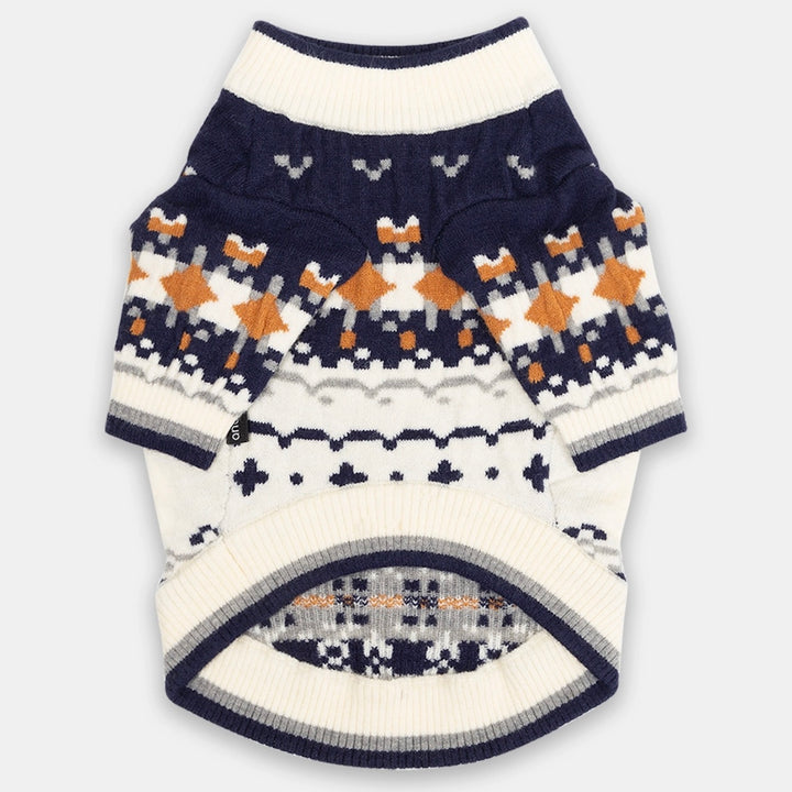 ※予約販売【andblank】andblank × URAGO Jaquard Nordic Knit（Ivory）