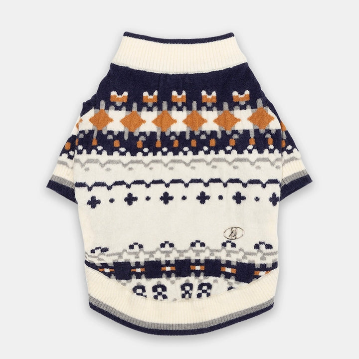 ※予約販売【andblank】andblank × URAGO Jaquard Nordic Knit（Ivory）