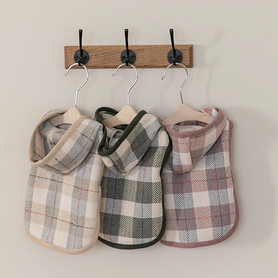 ※予約販売【ssfw】My Little Check Poncho（Khaki）