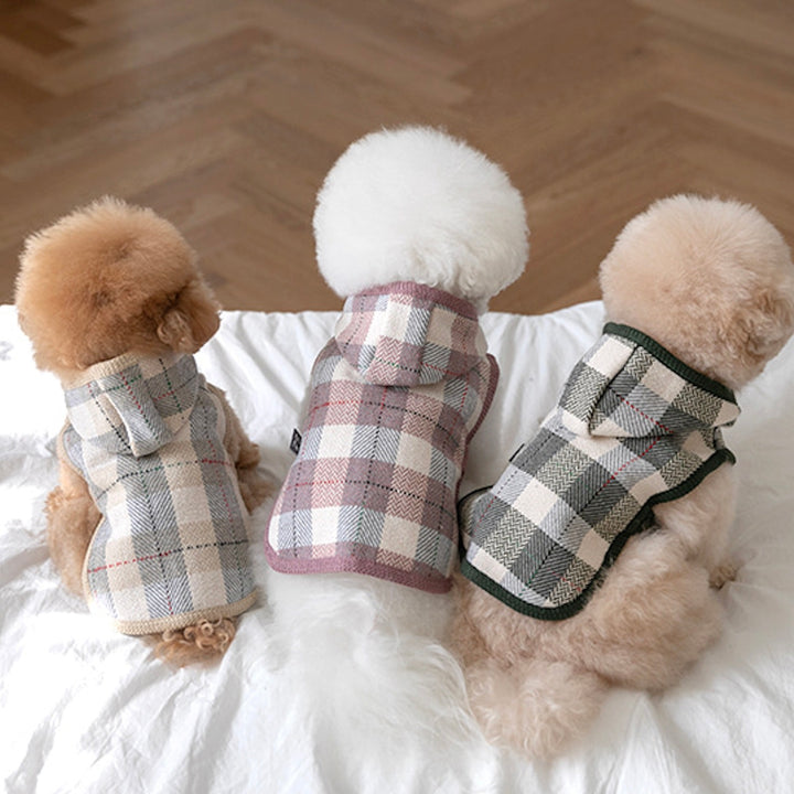 ※予約販売【ssfw】My Little Check Poncho（Khaki）