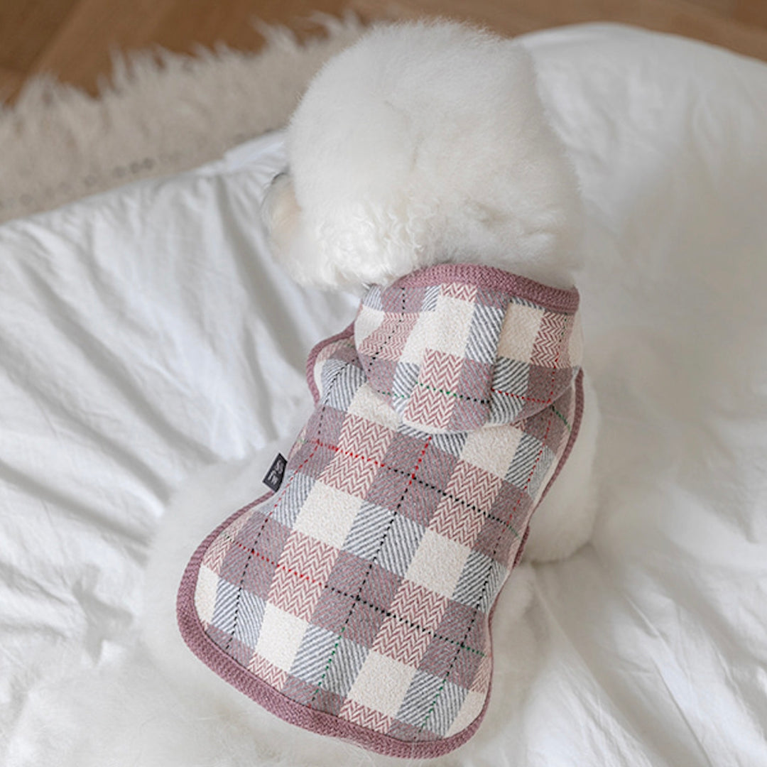 ※予約販売【ssfw】My Little Check Poncho（Pink Violet）