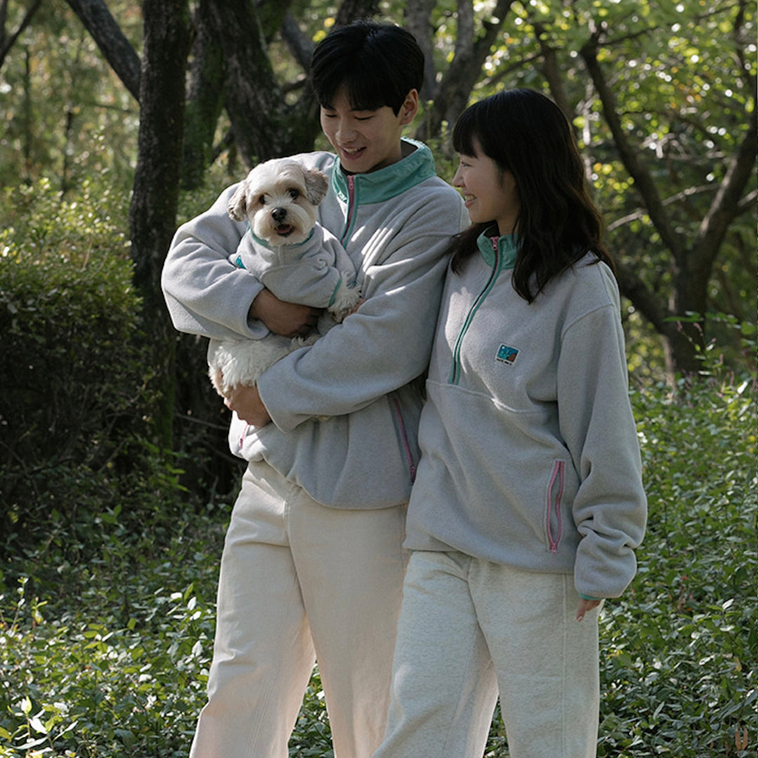 ※予約販売【BITE ME】Cozy Peak Anorak Fleece（Oatmeal）