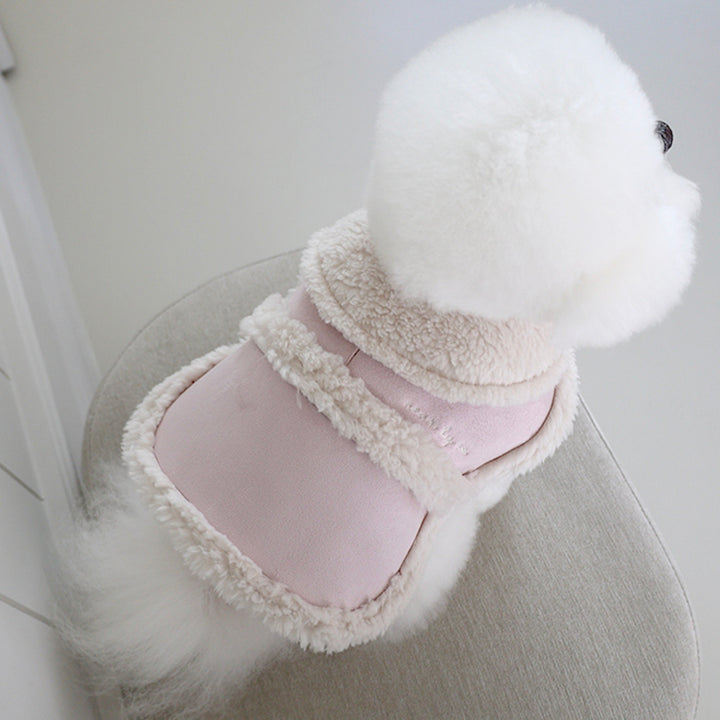 ※予約販売【near by us】Shearling Poncho（Pink）