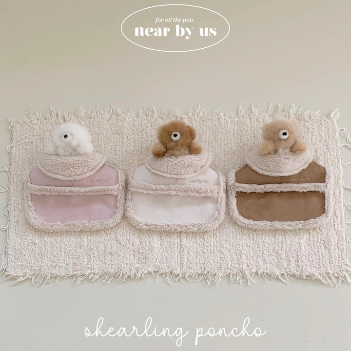 ※予約販売【near by us】Shearling Poncho（Pink）