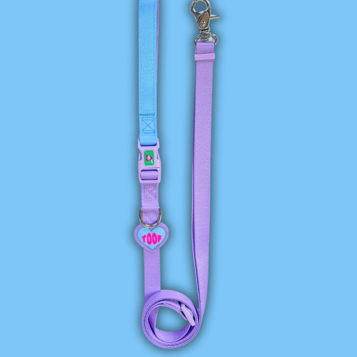 ※予約販売【TOOF】HEART LOGO BUCKEL LEASH（BLUE/PURPLE）