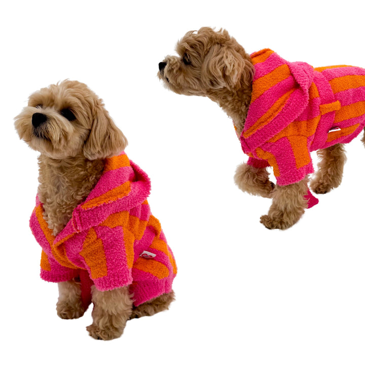 ※予約販売【TOOF】LOLLIPOP PUPPY ROBE（ORANGE/PINK）