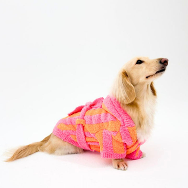 ※予約販売【TOOF】LOLLIPOP PUPPY ROBE（ORANGE/PINK）