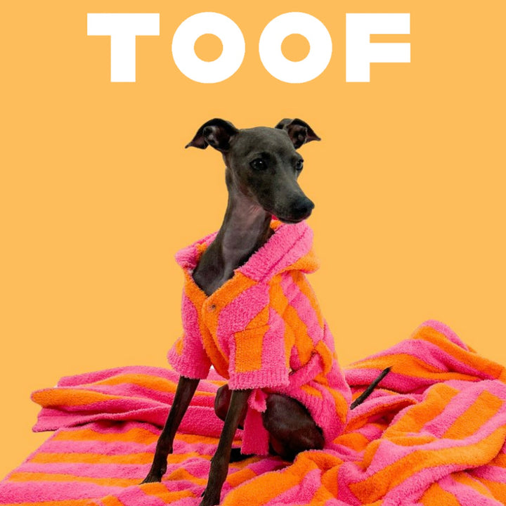 ※予約販売【TOOF】LOLLIPOP PUPPY ROBE（ORANGE/PINK）