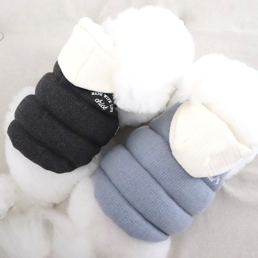 ※予約販売【Chiot】Mitte Knit Padding（Powder Blue）