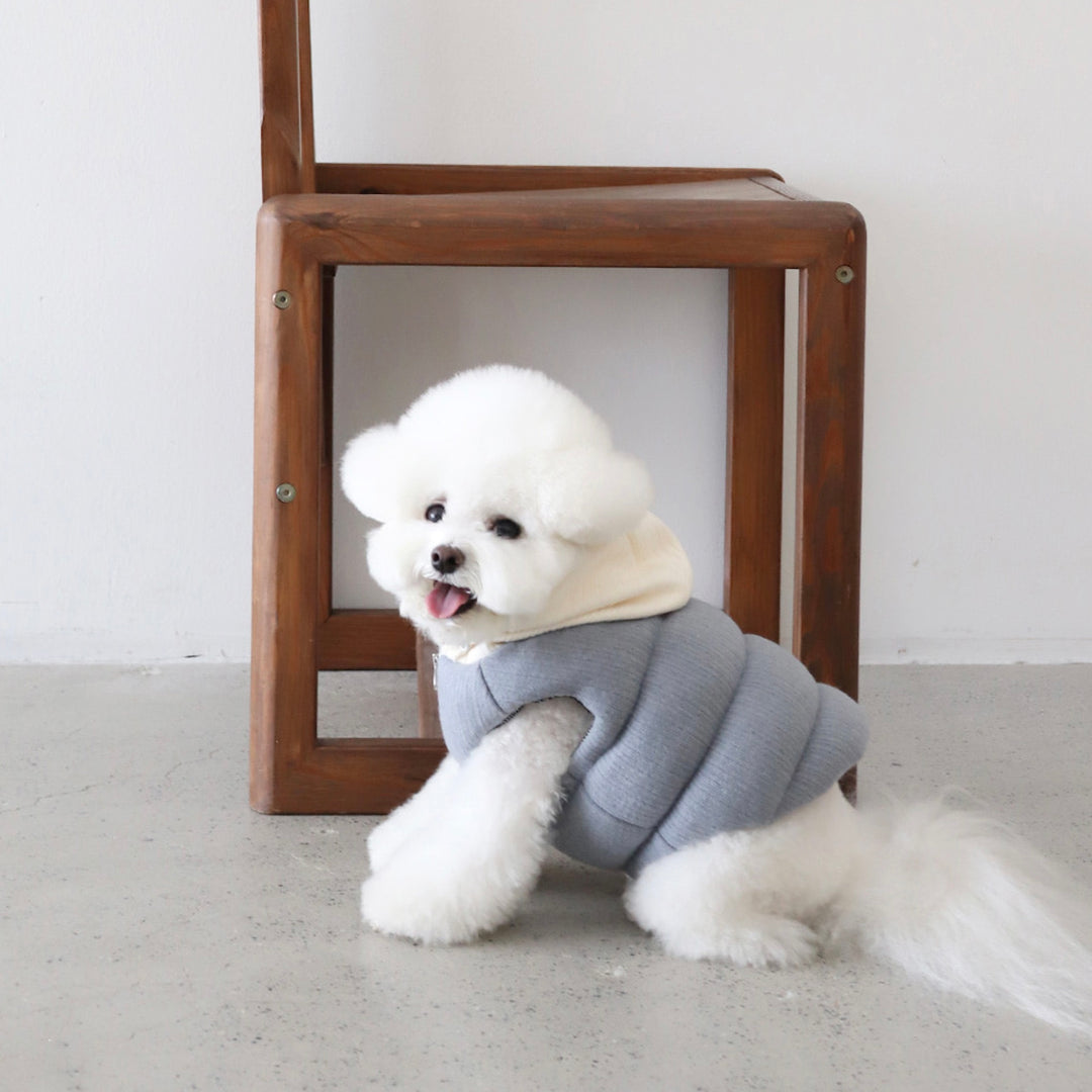 ※予約販売【Chiot】Mitte Knit Padding（Powder Blue）