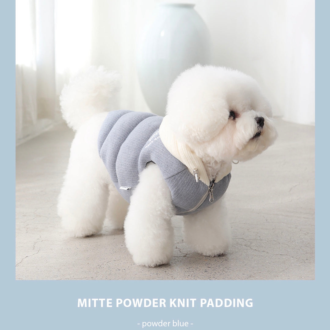 ※予約販売【Chiot】Mitte Knit Padding（Powder Blue）