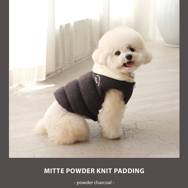 ※予約販売【Chiot】Mitte Knit Padding（Powder Charcoal）