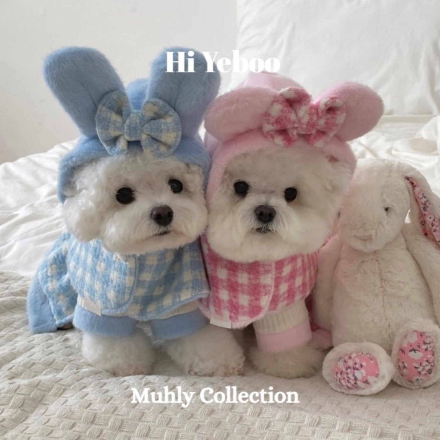即納【Hi Yeboo】Muhly Cape（Blue Bunny / Pink Bear）